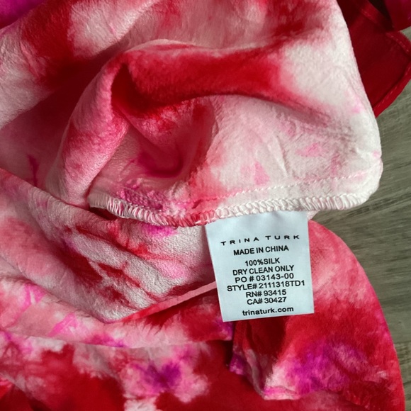 Trina Turk SUNSHINY DRESS Pink Silk Dress NWT Size XS - Picture 6 of 8